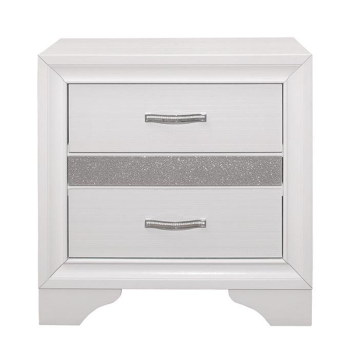 Homelegance - Luster Night Stand In White - 1505W-4 - ATL FURNITURE