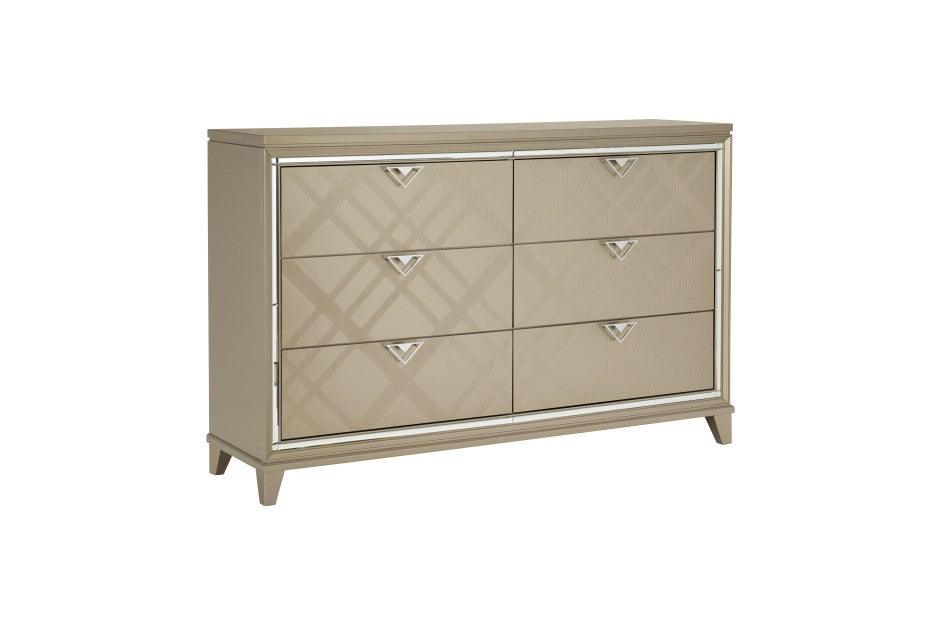 Homelegance - Bijou Dresser With Hidden Jewelry Drawers In Champagne - 1522-5Wf - ATL FURNITURE