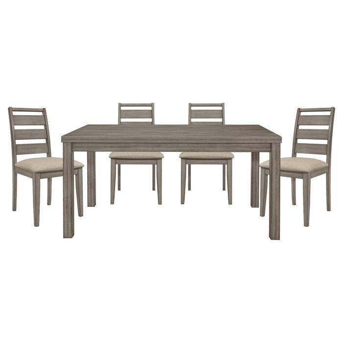 Homelegance - Bainbridge 5 Piece Dining Room Set In Weathered Gray - 1526-64-5Set - ATL FURNITURE