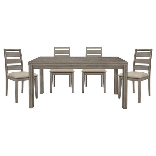 Homelegance - Bainbridge 5 Piece Dining Room Set In Weathered Gray - 1526-64-5Set - ATL FURNITURE