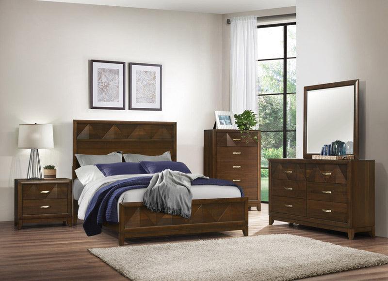 Homelegance - Aziel 6 Piece Eastern King Bedroom Set In Walnut - 1535K-1Ek-6Set - ATL FURNITURE