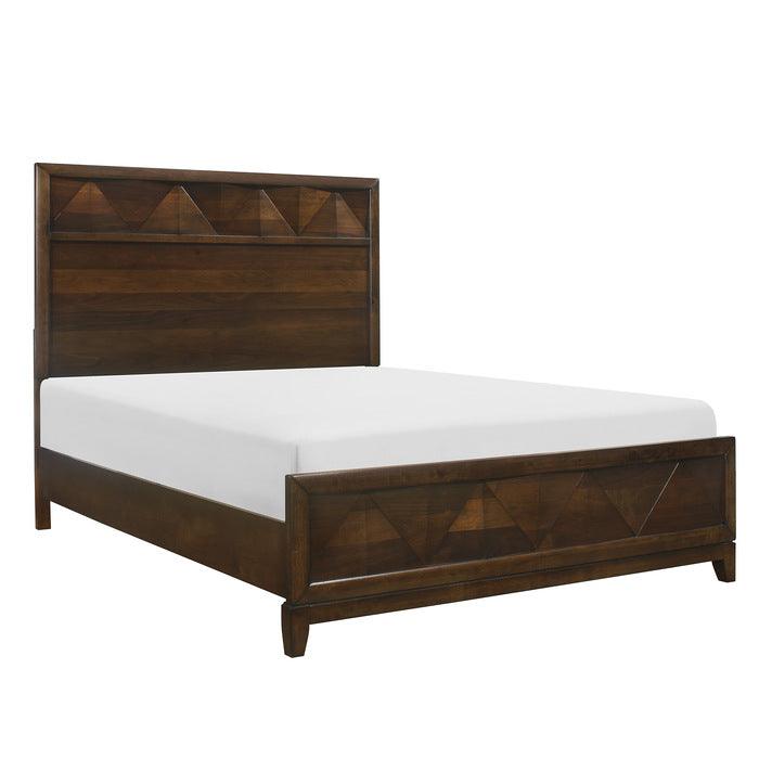 Aziel Eastern King Bed In Walnut - 1535K-1Ek* - ATL FURNITURE