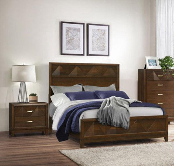 Homelegance - Aziel 3 Piece Eastern King Bedroom Set In Walnut - 1535K-1Ek-3Set - ATL FURNITURE