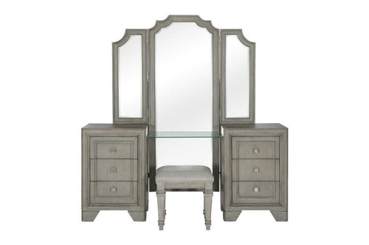 Homelegance - Colchester Vanity Dresser With Mirror In Driftwood Gray - 1546-15* - ATL FURNITURE