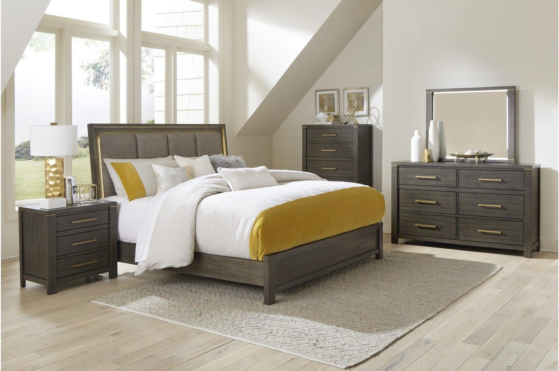 Homelegance - Scarlett 6 Piece Eastern King Bedroom Set In Brownish Gray - 1555K-1Ek-6Set - ATL FURNITURE