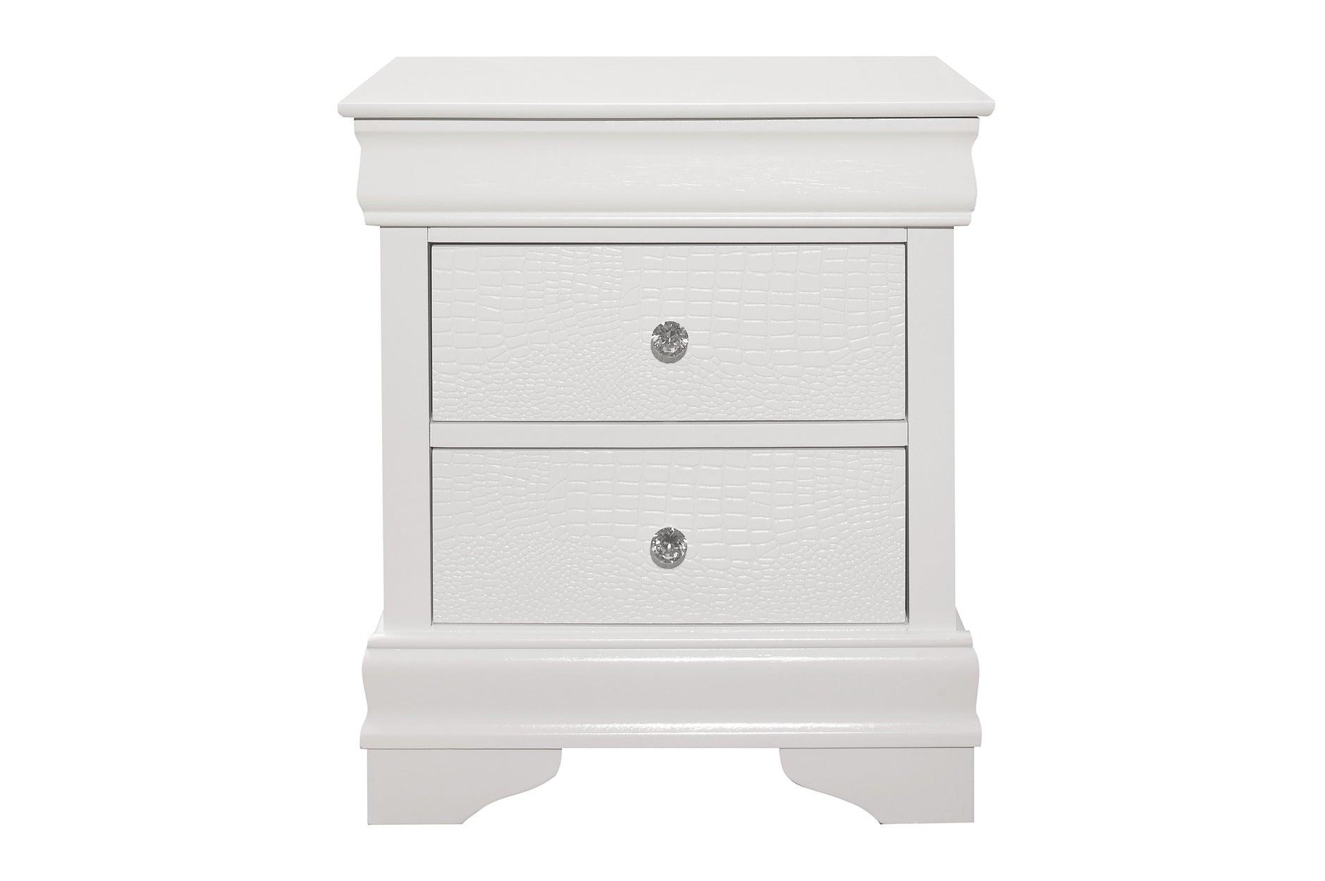 Homelegance - Lana Night Stand In White - 1556W-4 - ATL FURNITURE