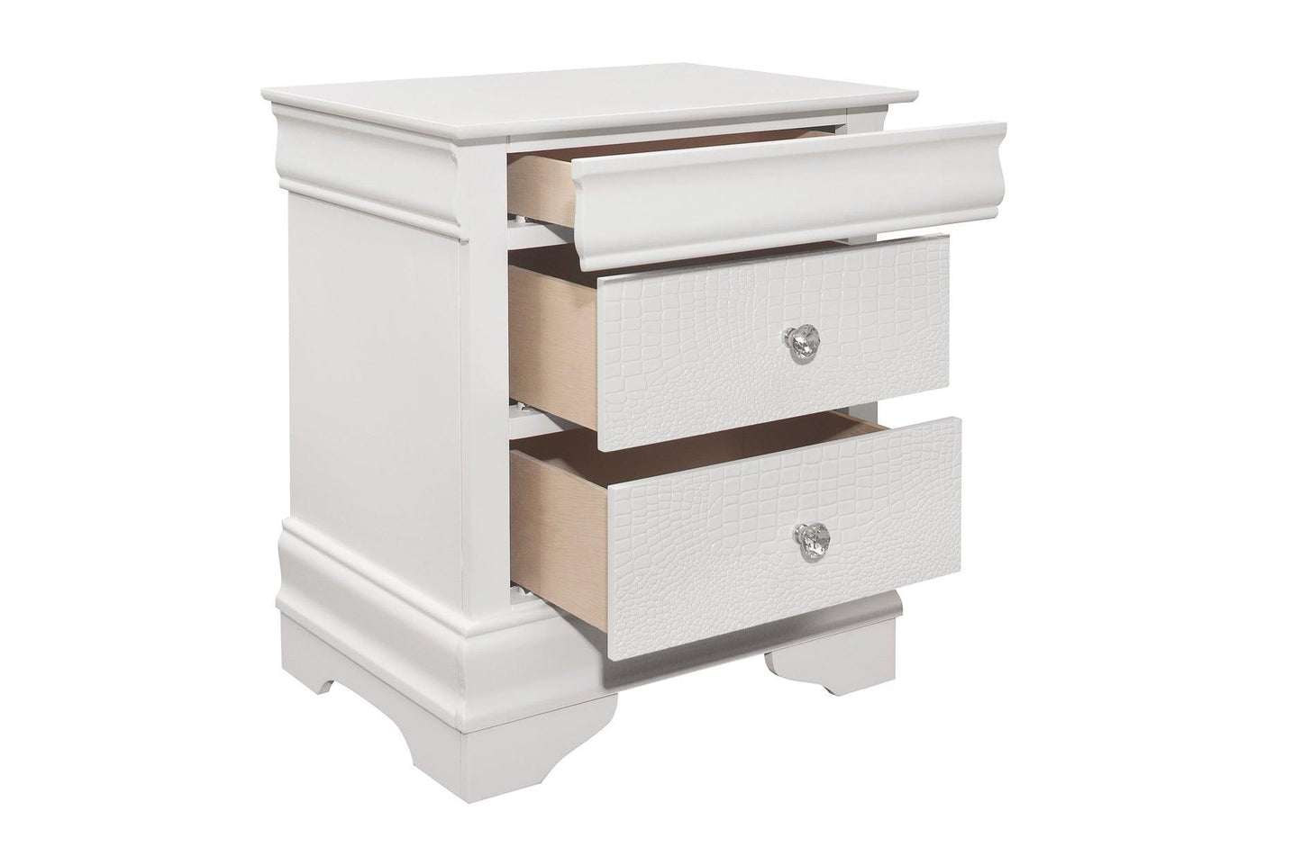Homelegance - Lana Night Stand In White - 1556W-4 - ATL FURNITURE