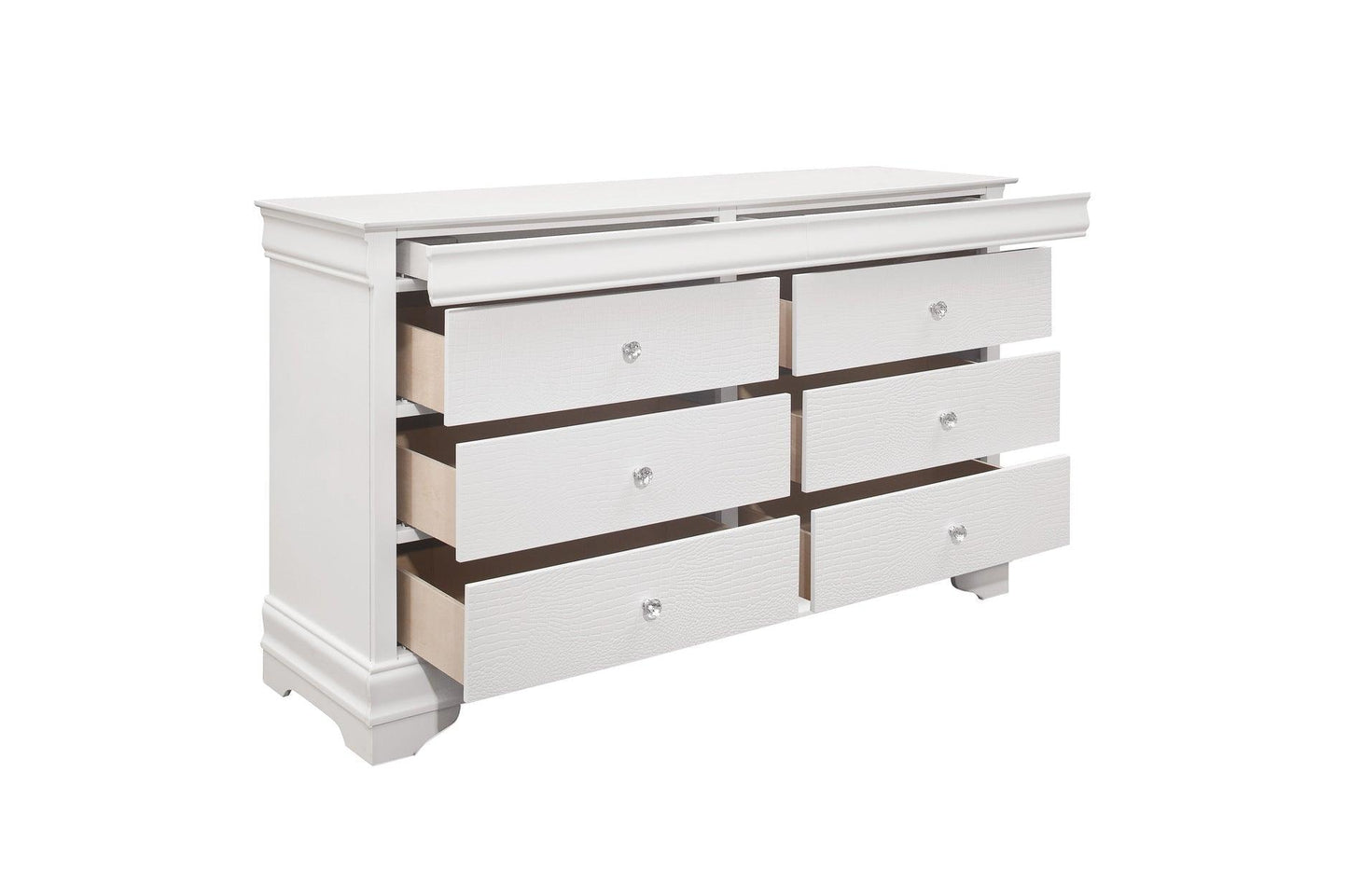 Homelegance - Lana Dresser In White - 1556W-5 - ATL FURNITURE