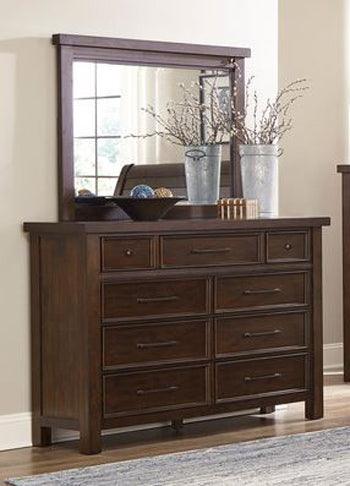 Homelegance - Logandale Dresser And Mirror In Brown - 1559-Dm - ATL FURNITURE