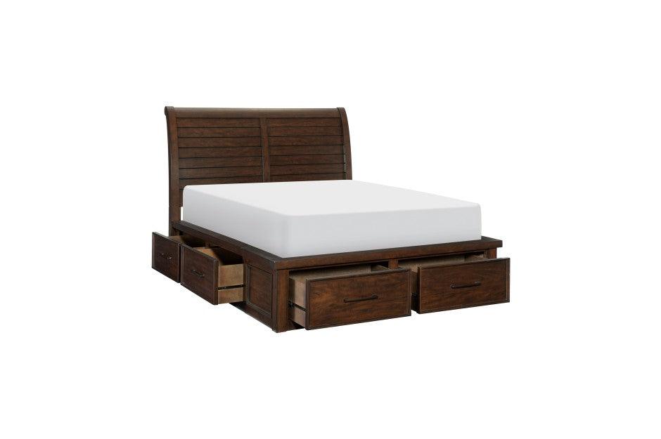 Homelegance - Logandale Eastern King Platform Bed In Brown - 1559K-1Ek - ATL FURNITURE