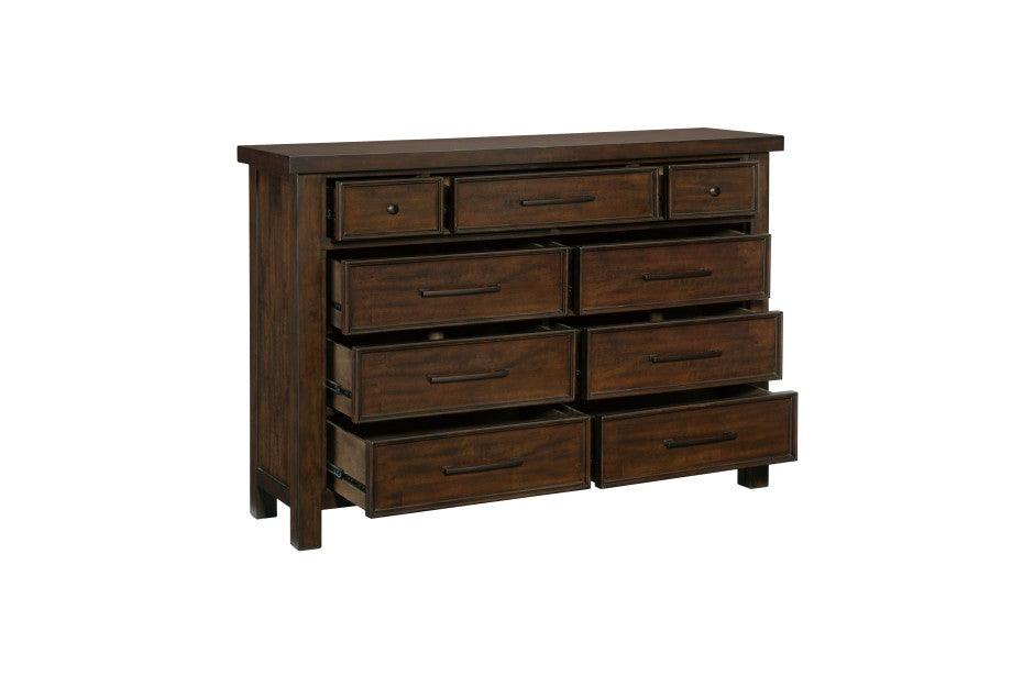 Homelegance - Logandale Dresser And Mirror In Brown - 1559-Dm - ATL FURNITURE