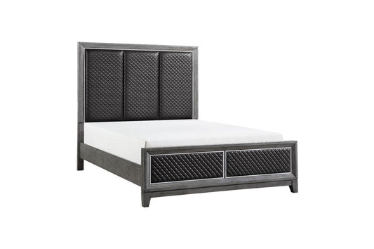 West End Eastern King Bed In Wire-Brushed Gray - 1566Gyk-1Ek* - ATL FURNITURE