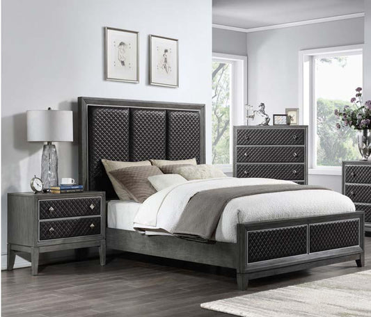 Homelegance - West End 3 Piece Queen Bedroom Set In Wire-Brushed Gray - 1566Gy-1-3Set - ATL FURNITURE