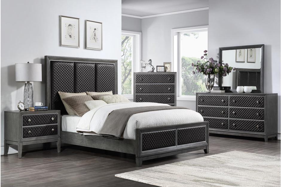 Homelegance - West End 6 Piece Queen Bedroom Set In Wire-Brushed Gray - 1566Gy-1-6Set - ATL FURNITURE