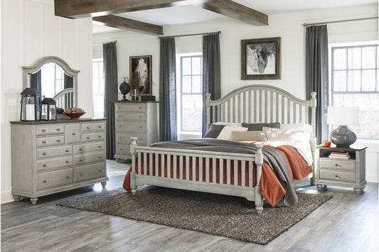 Homelegance - Mossbrook 6 Piece Eastern King Bedroom Set In Light Gray - 1568K-1Ek-6Set - ATL FURNITURE