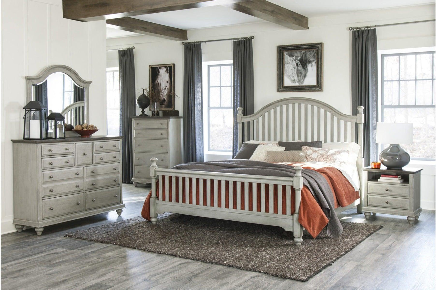 Homelegance - Mossbrook 3 Piece Queen Bedroom Set In Light Gray - 1568-Q-3Set - ATL FURNITURE