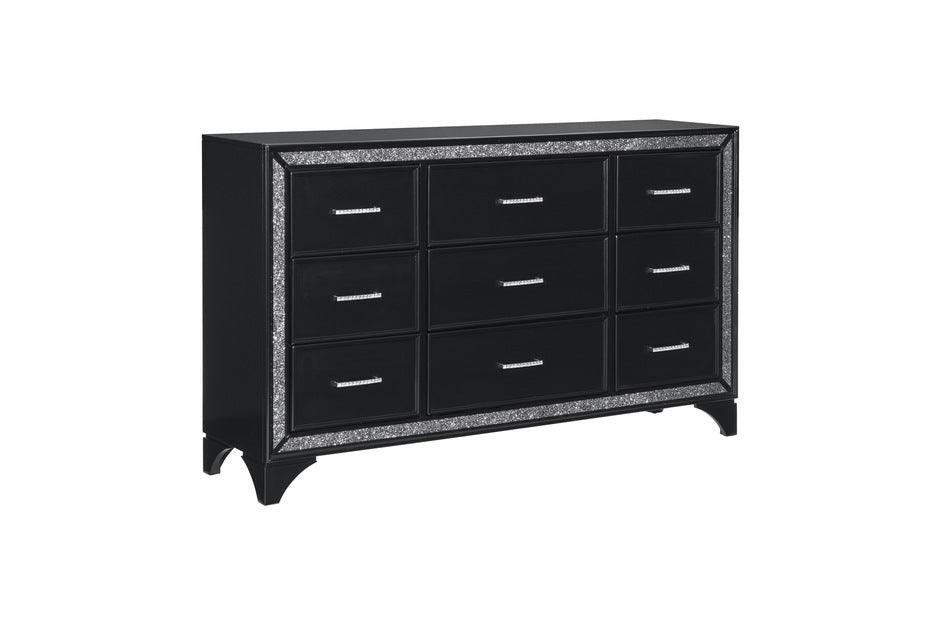 Homelegance - Salon Dresser And Mirror In Pearl Black Metallic - 1572Bk-Dm - ATL FURNITURE