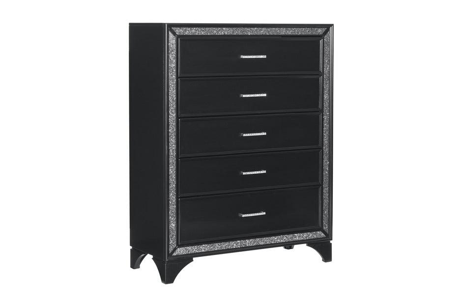 Homelegance - Salon Chest In Pearl Black Metallic - 1572Bk-C - ATL FURNITURE