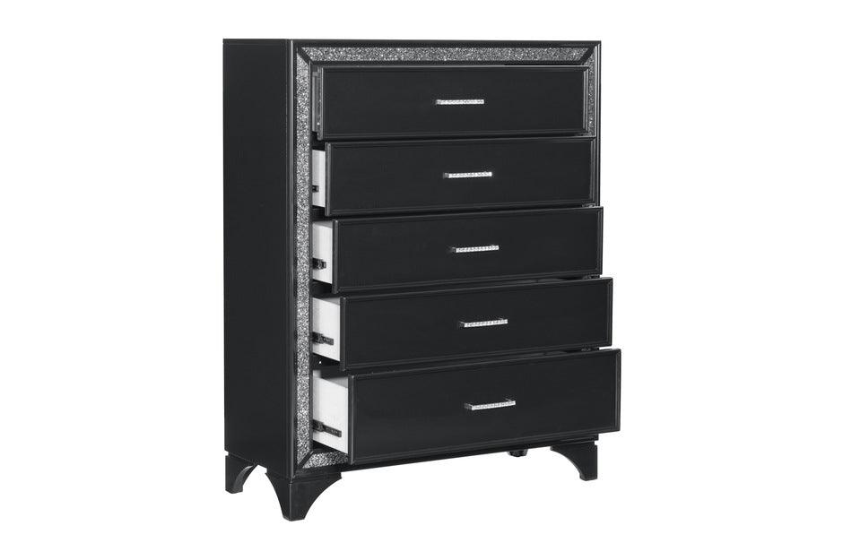 Homelegance - Salon Chest In Pearl Black Metallic - 1572Bk-C - ATL FURNITURE