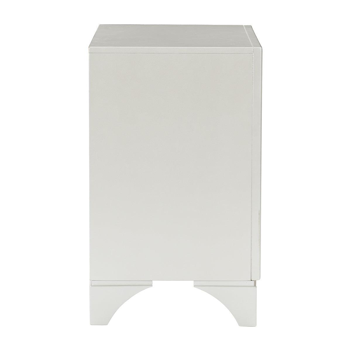 Homelegance - Salon Nightstand In Pearl White Metallic - 1572W-4 - ATL FURNITURE