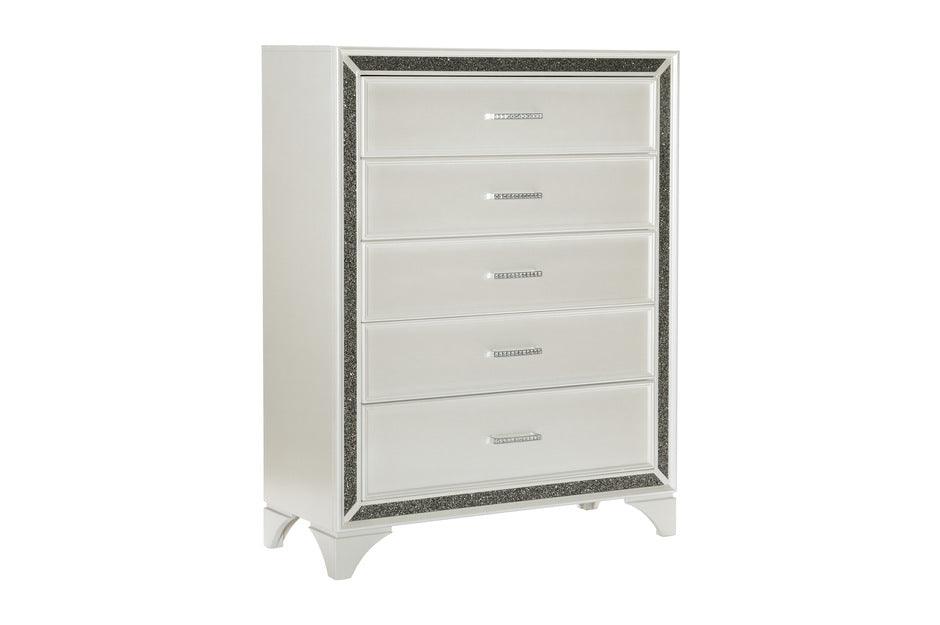 Homelegance - Salon Chest In Pearl White Metallic - 1572W-C - ATL FURNITURE