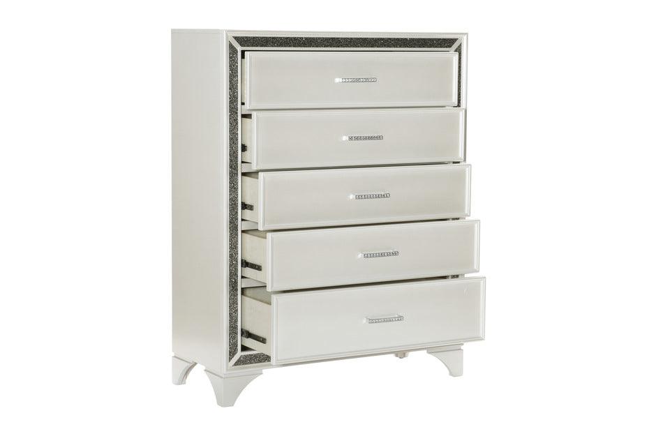 Homelegance - Salon Chest In Pearl White Metallic - 1572W-C - ATL FURNITURE