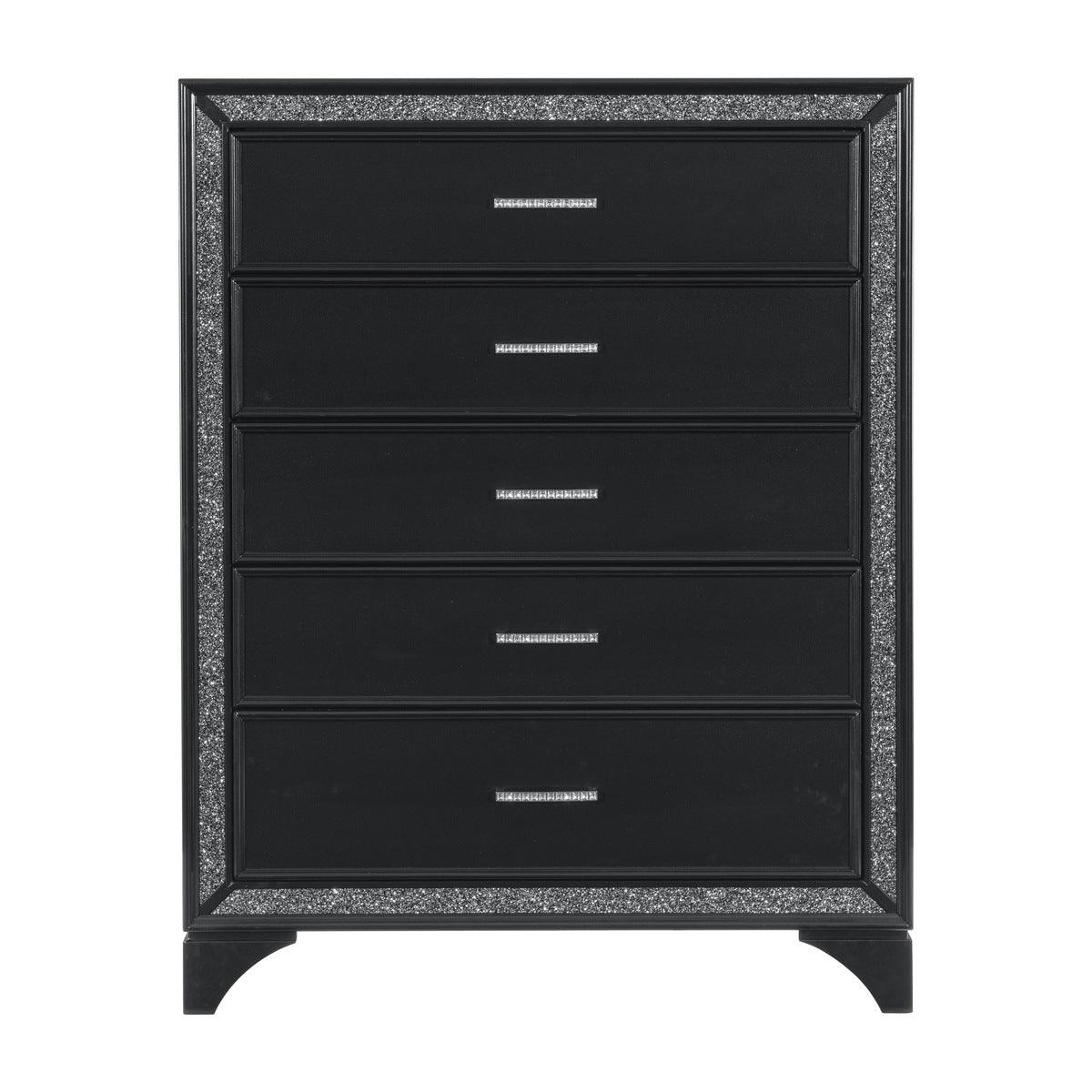 Homelegance - Salon Chest In Pearl Black Metallic - 1572Bk-C - ATL FURNITURE