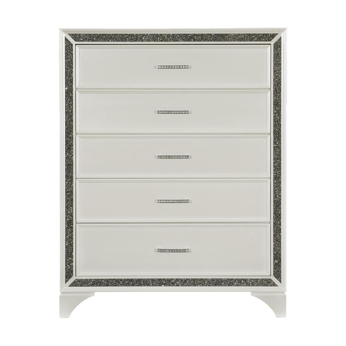 Homelegance - Salon Chest In Pearl White Metallic - 1572W-C - ATL FURNITURE