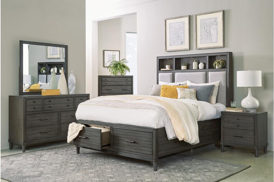 Homelegance - Wittenberry 5 Piece Eastern King Platform Bedroom Set In Gray - 1573K-1Ek-5Set - ATL FURNITURE