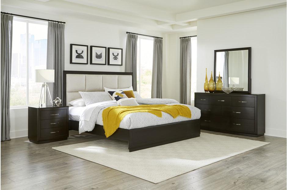 Homelegance - Hodgin 6 Piece Eastern King Platform Bedroom Set In Dark Charcoal - 1575K-1Ek-6Set - ATL FURNITURE