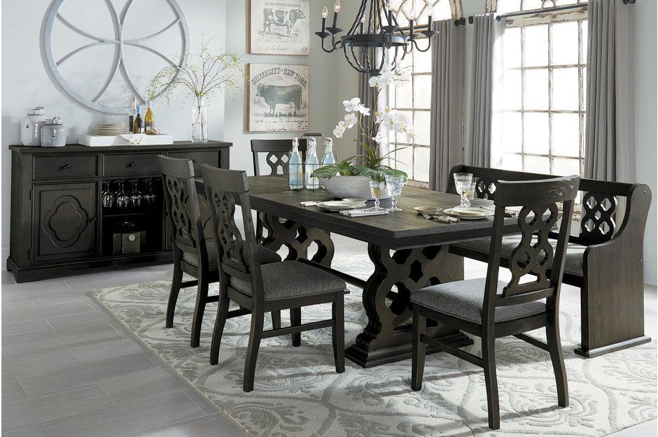 Homelegance - Arasina Dark Pewter Extendable Rectangular Dining Table - 5559N-96 - ATL FURNITURE