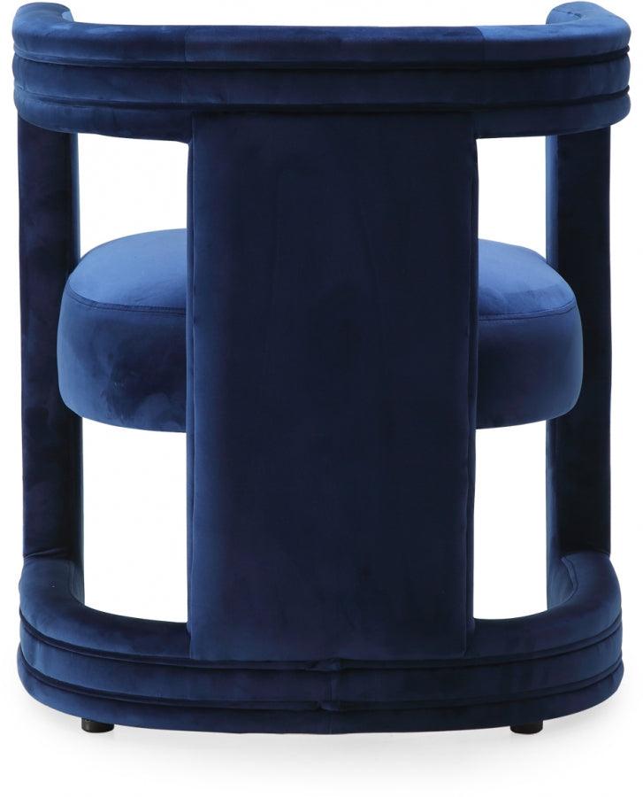 Blair Velvet Dining-Accent Chair In Navy - 530Navy - ATL FURNITURE