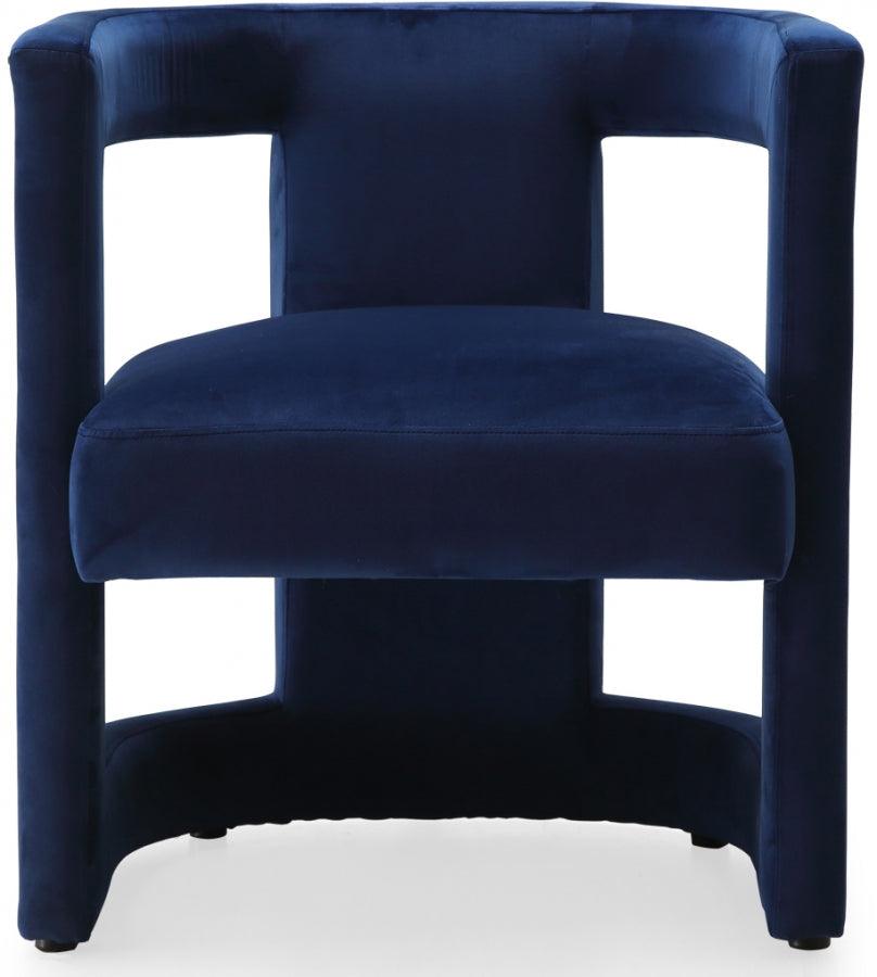 Blair Velvet Dining-Accent Chair In Navy - 530Navy - ATL FURNITURE