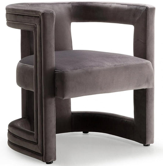 Blair Velvet Dining-Accent Chair In Grey - 530Grey - ATL FURNITURE