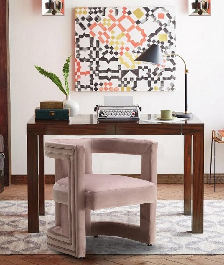 Blair Velvet Dining-Accent Chair In Pink - 530Pink - ATL FURNITURE