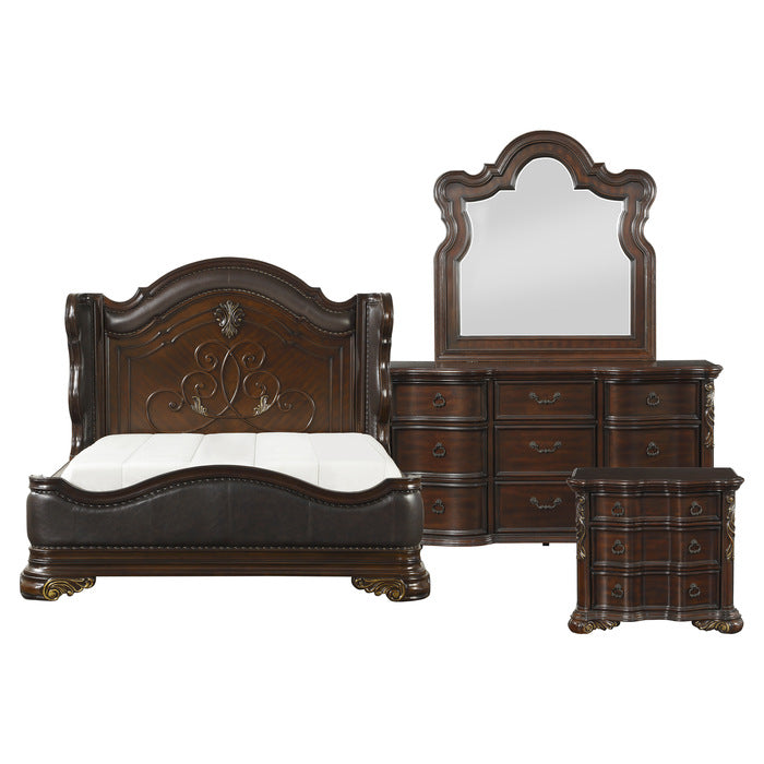 Homelegance - Royal Highlands 4 Piece Queen Bedroom Set In Rich Cherry - 1603-1-4 - ATL FURNITURE