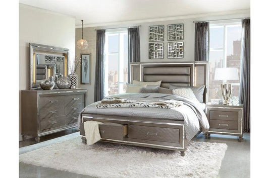 Homelegance - Tamsin 5 Piece Eastern King Platform Bedroom Set - 1616K-1Ek-5Set - ATL FURNITURE