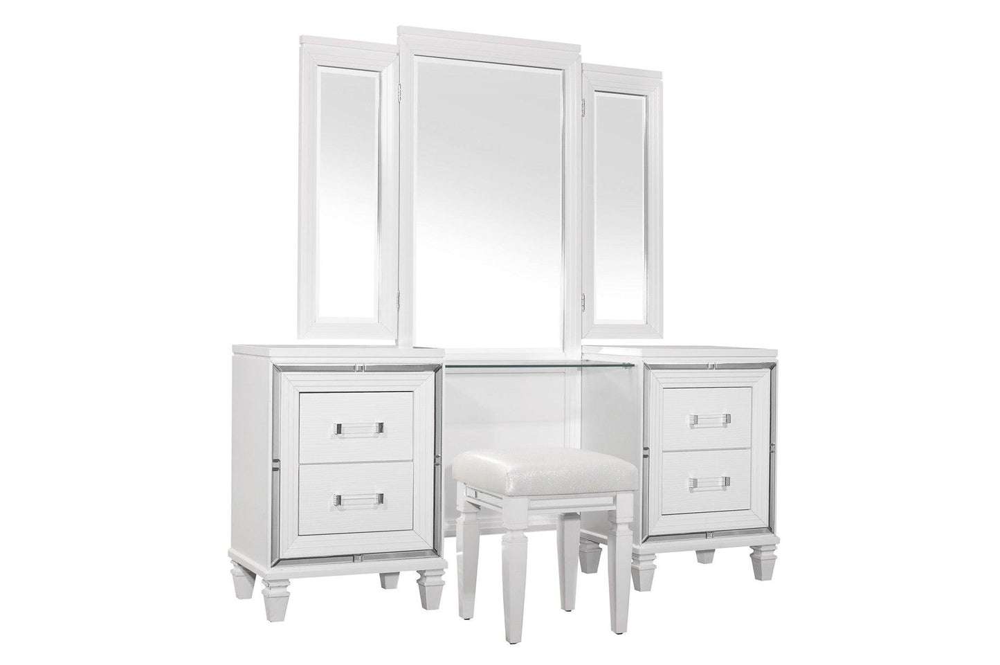 Homelegance - Tamsin Vanity Dresser With Mirror Set In White - 1616W-15* - ATL FURNITURE