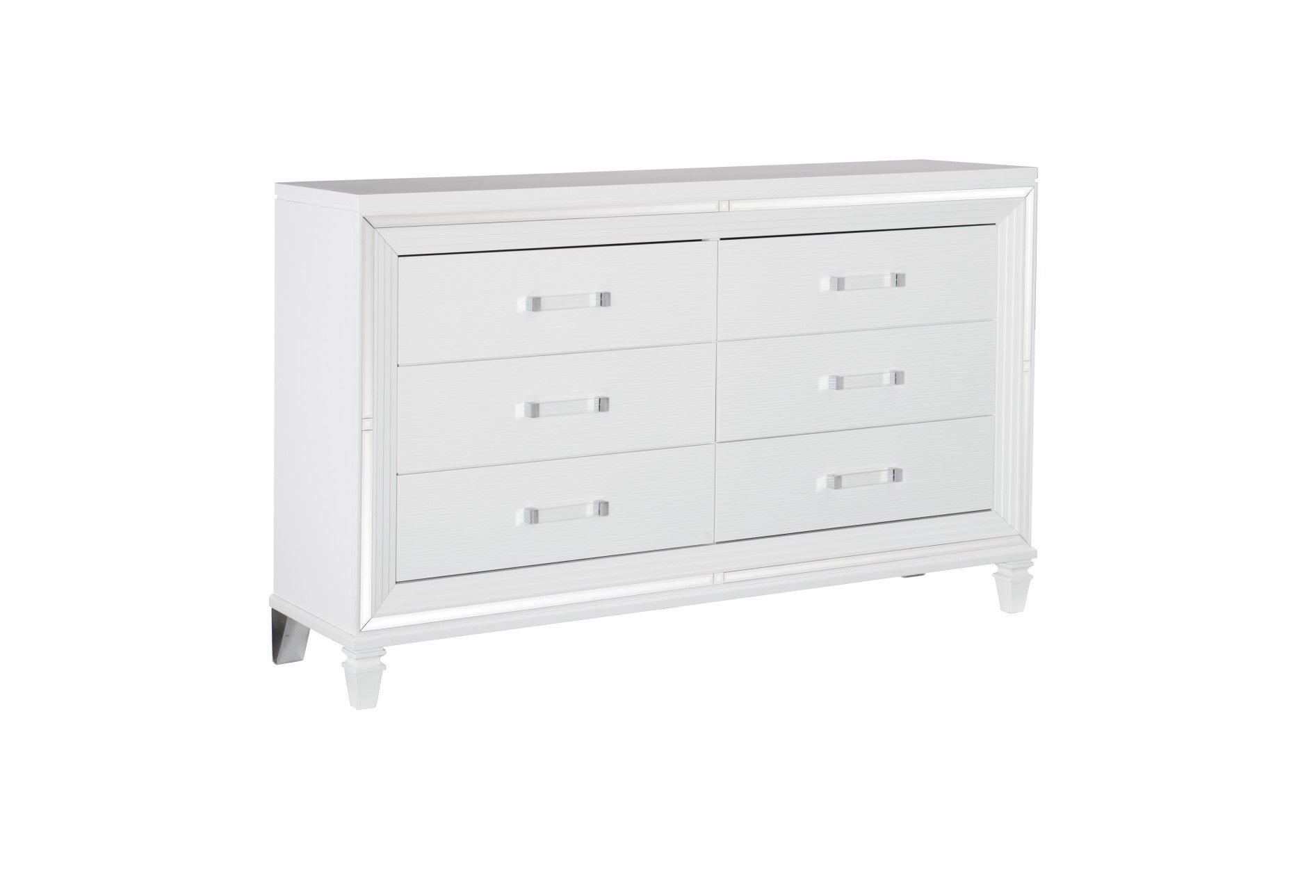 Homelegance - Tamsin 5 Piece Queen Platform Bedroom Set In White - 1616W-1-5Set - ATL FURNITURE