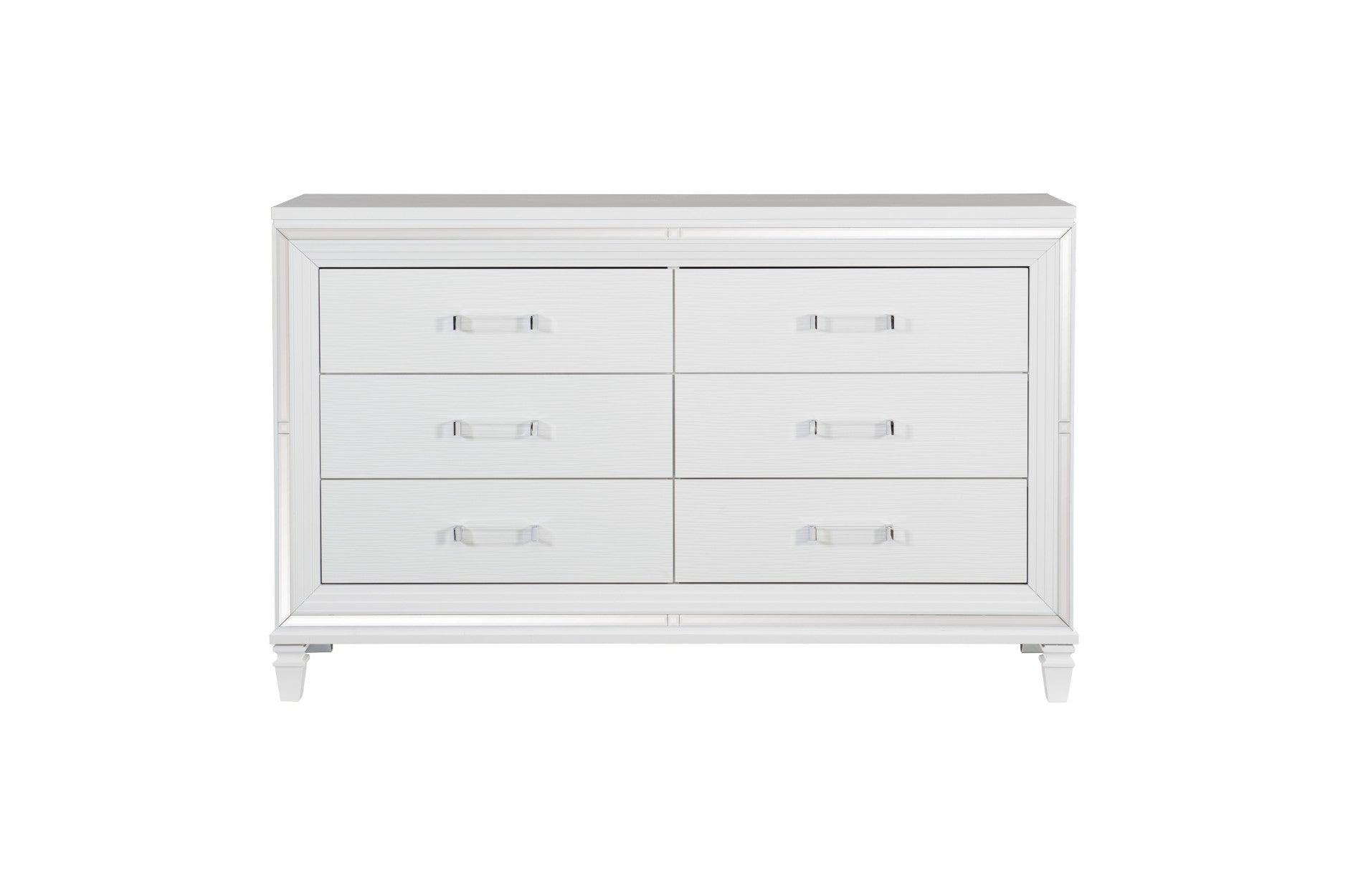 Homelegance - Tamsin Dresser With Mirror In White - 1616W-6 - ATL FURNITURE