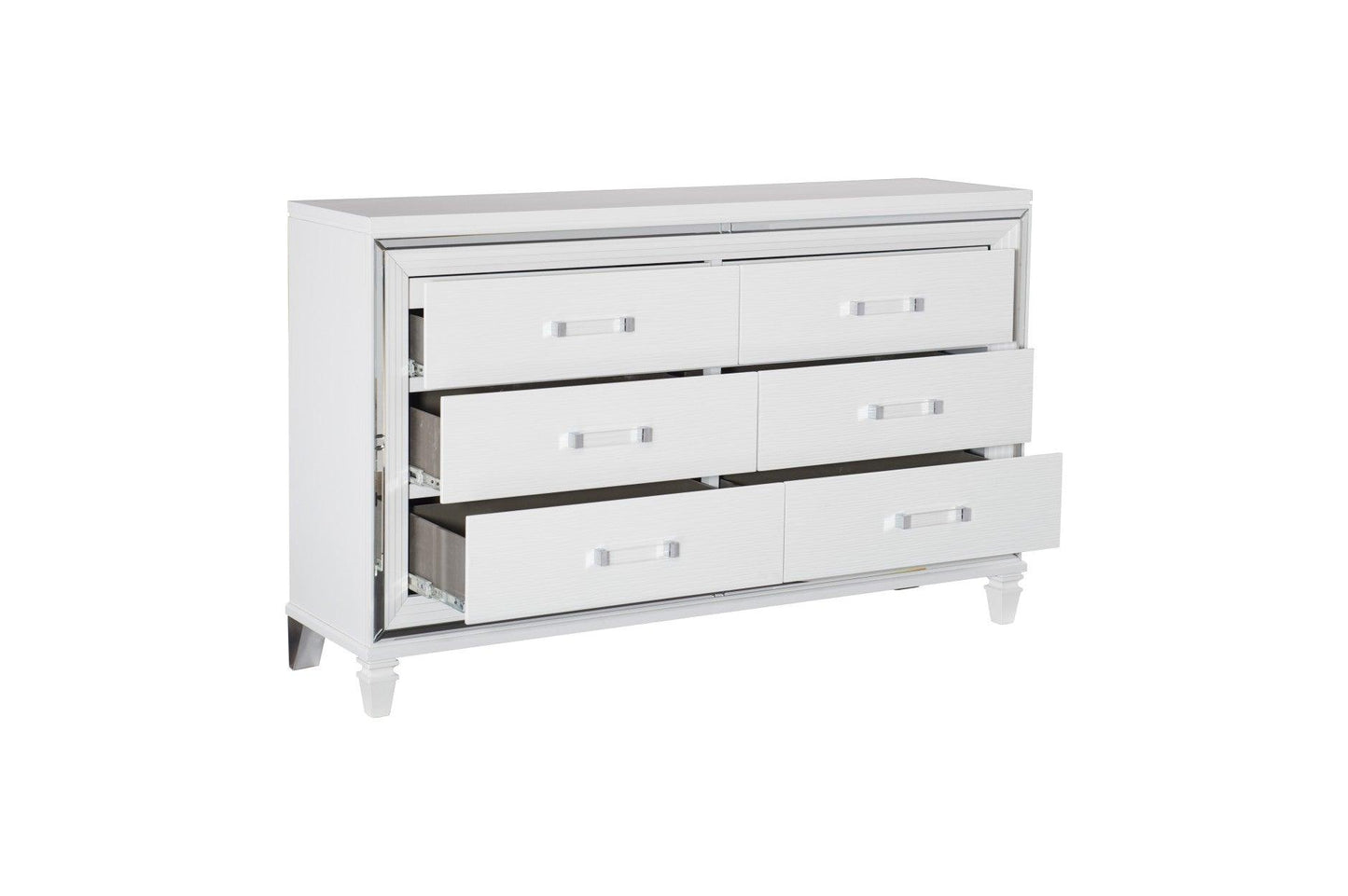 Homelegance - Tamsin Dresser With Mirror In White - 1616W-6 - ATL FURNITURE