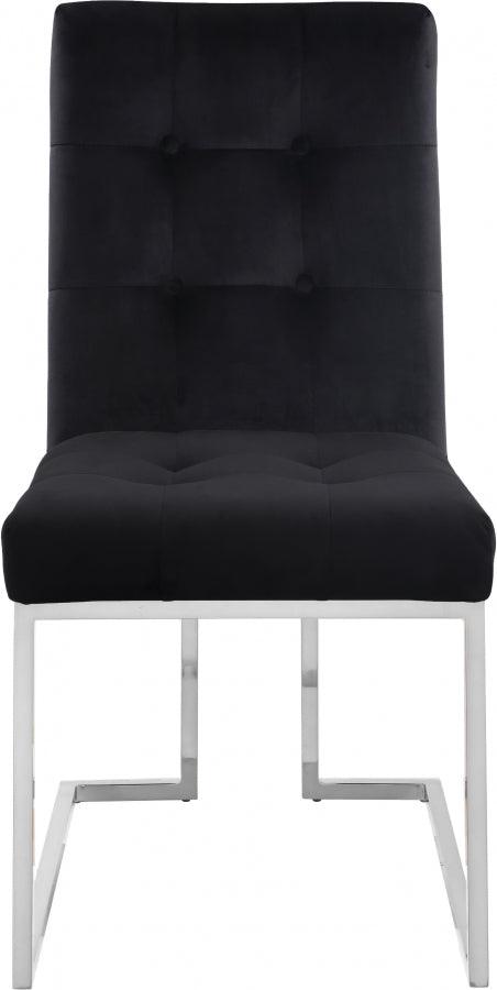 Meridian Furniture - Alexis Velvet Dining Chair In Black (Set Of 2) - 731Black-C - ATL FURNITURE