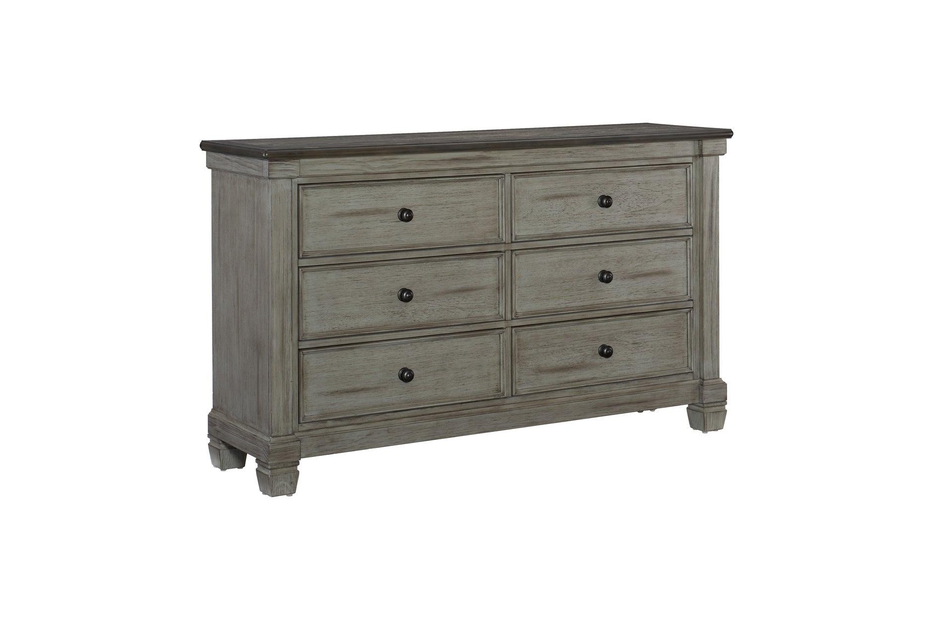 Homelegance - Weaver Dresser With Mirror In Antique Gray - 1626Gy-6 - ATL FURNITURE