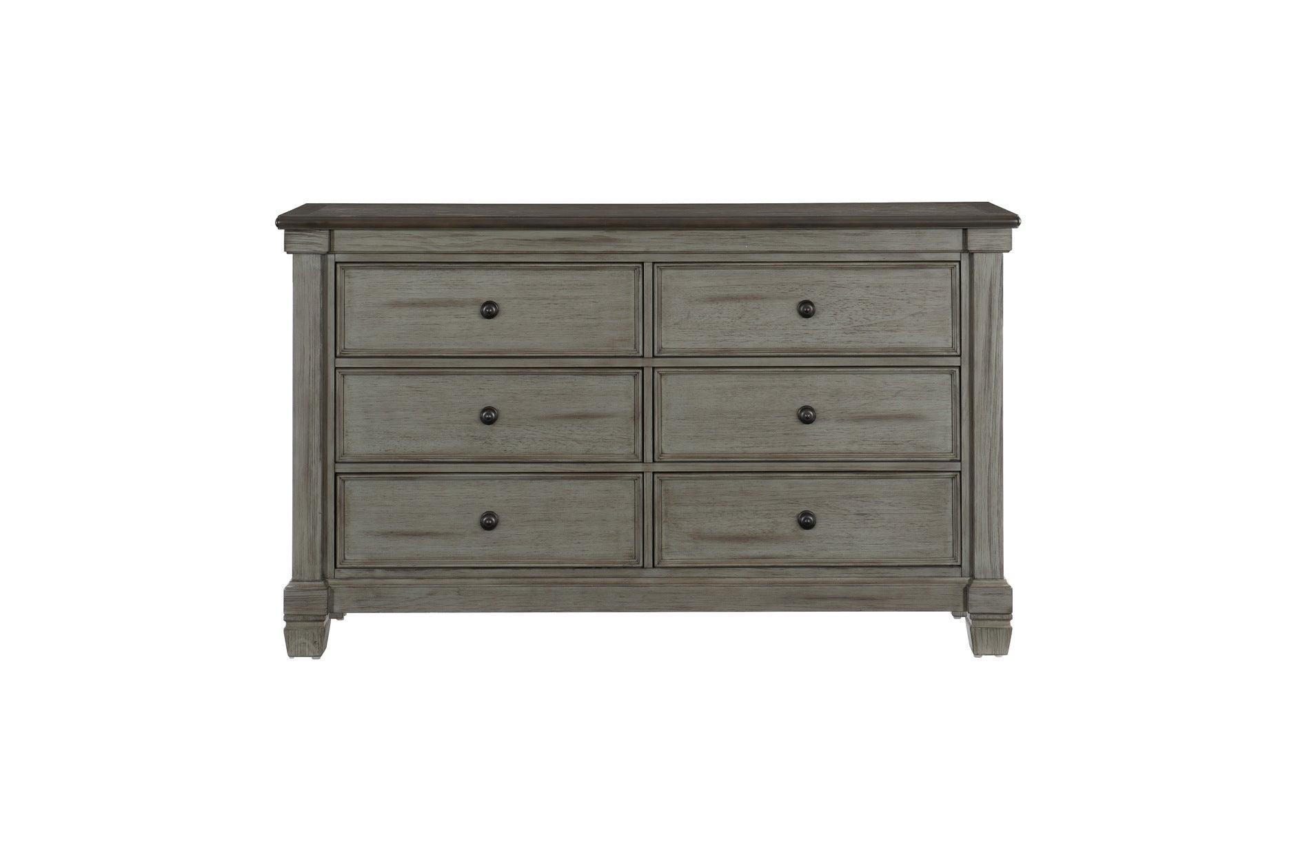 Homelegance - Weaver Dresser With Mirror In Antique Gray - 1626Gy-6 - ATL FURNITURE