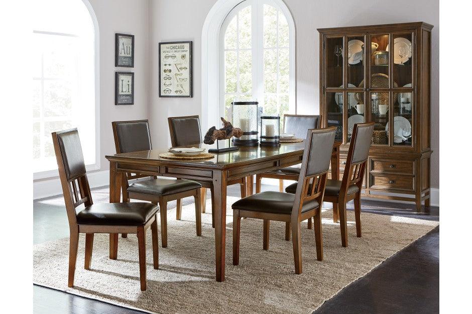 Homelegance - Frazier Park 7 Piece Dining Room Set In Brown Cherry - 1649-82-7Set - ATL FURNITURE