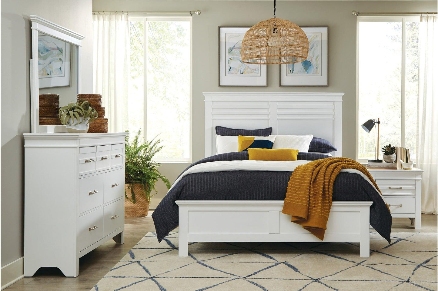 Homelegance - Blaire Farm Eastern King Bed In White - 1675Wk-1Ek* - ATL FURNITURE