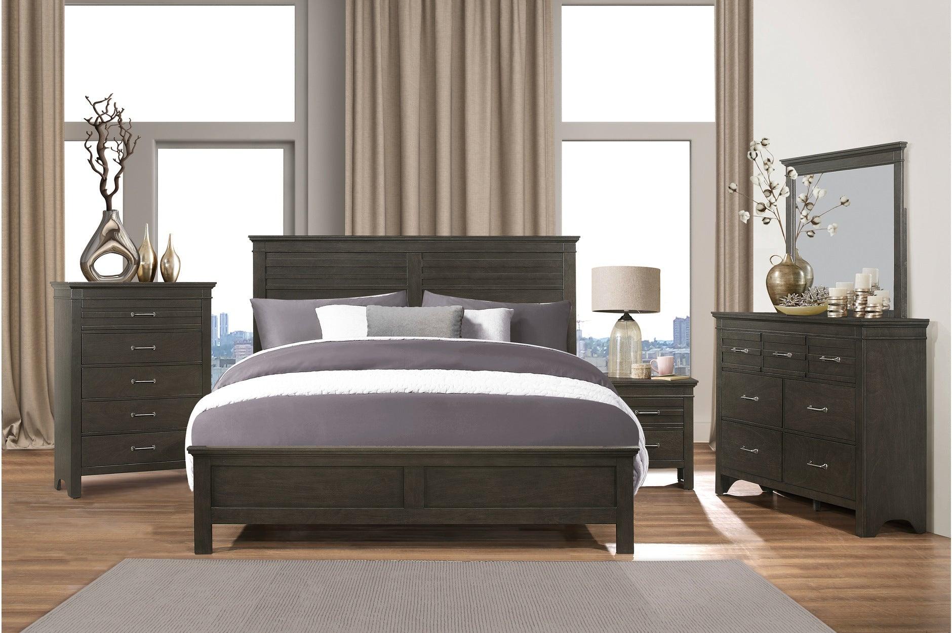 Homelegance - Blaire Farm 5 Piece Queen Bedroom Set In Charcoal Gray - 1675-1-5Set - ATL FURNITURE