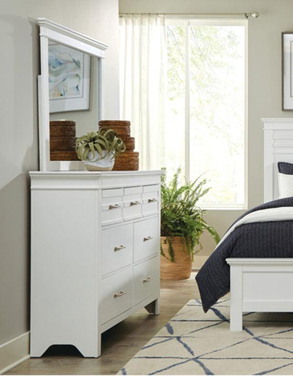 Homelegance - Blaire Farm Dresser With Mirror In White - 1675W-6 - ATL FURNITURE