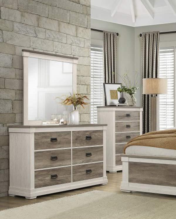 Homelegance - Arcadia Dresser With Mirror In Weathered Gray - 1677-6-Dm - ATL FURNITURE