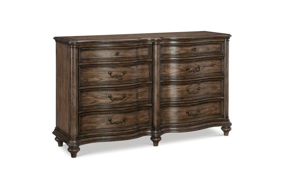 Homelegance - Heath Court Dresser And Mirror In Brown Oak - 1682-Dm - ATL FURNITURE